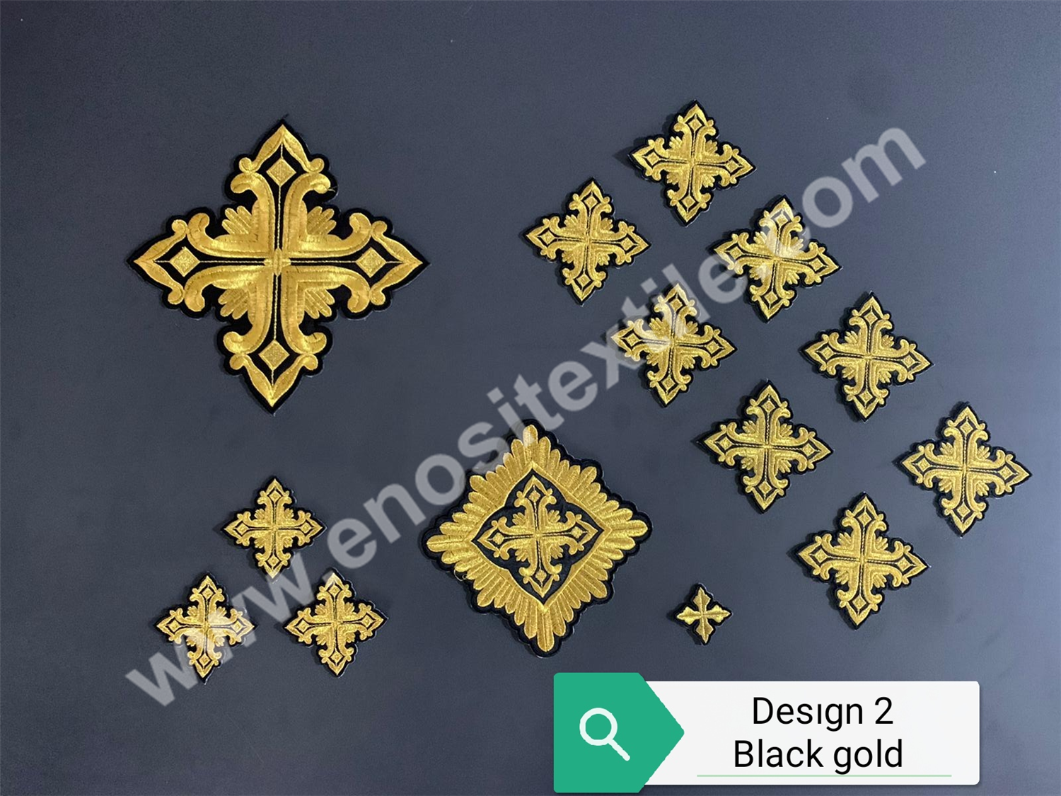 CROSS 2 Черное золото крест сет